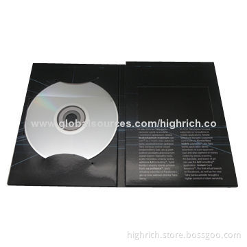 4.3-inch LCD Screen TV Video Brochure Greeting Card with CD Holder, 480 x 272 Pixels Resolution